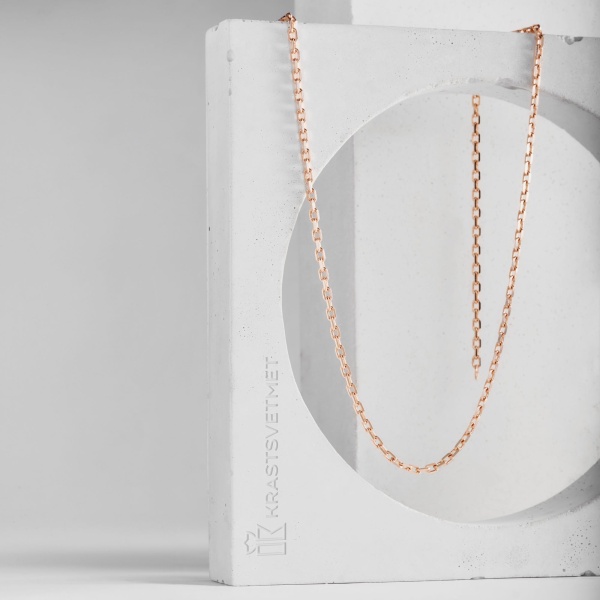 Цепь из красного золота 585, плетение «Якорь»